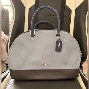 Coach Two-Tone Blue and Gray Satchel